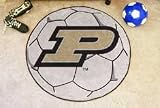 NCAA PURDUE BOILERMAKERS SOCCER SHAPED DOOR MAT RUG