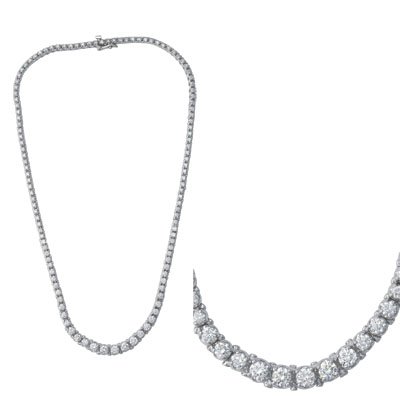 14K White Gold 5.35cttw Elegant Ballroom Graduating 