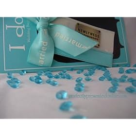 2000 Diamond Table Confetti Wedding Bridal Shower Party Decorations 1 Carat/ 6.5mm Tiffany Blue