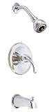 Danze D513011T Melrose Single Handle Tub and Shower Trim Kit with Conservation Flow Showerhead, Chrome