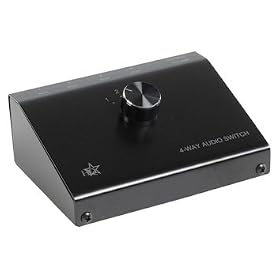 HQ - ASWITCH-4 - Boitier Commutateur pour Appareil audio st�r�o - 4 voies
