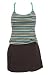Apparel : Riviera Stripe Two Piece Cross Back Skortini by South Point - Women's Swimsuit Plus Size Swimsuit