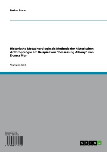 Historische Metaphorologie als Methode der historischen Anthropologie am Beispiel von 