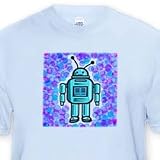 Robot - Toddler Light-Blue-T-Shirt (4T)