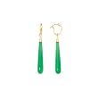 14K Yellow Gold Jade Dangle Earrings