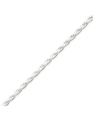 Sterling Silver 2.5mm Diamond-cut Rope Chain - 18 Inch