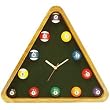 Pool Rack Quartz Clock with Solid Wood Frame - Billiards > Novelty Clocks
