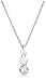 Silver Ns1812-80 Cubic Zirconia Pendant On Spiga Chain 16