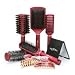 Royal Brush 5pc Maroon Color Hairbrush Gift Set