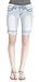 Angels Jeans Juniors Belted Light Wash Denim Cuffed Bermuda