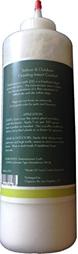 Organics Rx Diatomaceous Earth, Food Grade, Fresh Water Bug Control for Natural Gardens and Indoor Growing, Dog & Cat Flea and Tick Removal (10 Ounce W Duster)