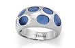 Stainless Steel Women's Ring with purple resin inlay