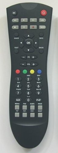 RC1101-black Original Remote Control (original spare part) for specific models of PVR/DTR boxes Akura, Alba, Bush, Digihome, Dual, Durabrand, Evesham, Ferguson, Goodmans, Grundig, Luxor, Maplin, ONN, Proline, Sharp, Technika, Techwood, Wharfedale PVR/DTR.