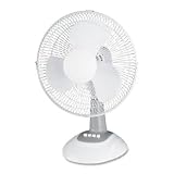 Desk Fan, 12 Oscillating, 11-5/12x13-15/16x19-21/43,LGY
