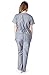 Natural Uniforms Women's Mock Wrap Scrub Set, Gray, Small