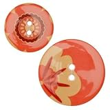 Fashion Buttons 1.00'' 1 3/8'' Coordinates Asian Pansy Orange By The Package