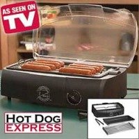 Emson Hot Dog Express Rotary Grill with Rotating Stainless Steel Rollers [ Model 7704 ] by Barbecue Grills