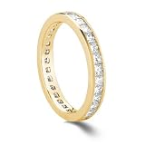 18k Yellow Gold Eternity Diamond Wedding Band.