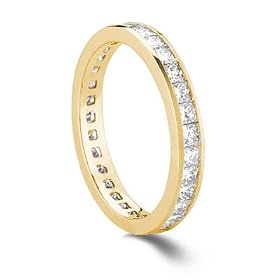 18k Yellow Gold Eternity Diamond Wedding Band (3.23 ct. tw. G/H color SI1 clarity)