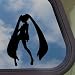 Vocaloid Hatsune Miku Black Decal Cosplay Wig Car Sticker