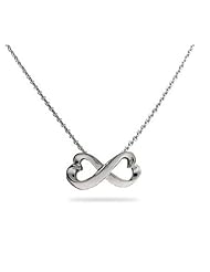 Sterling Silver Infinity Hearts Necklace