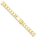 Women's Oyster Link Style Metal Watch Band - Gold - (fits 11mm to 16mm)