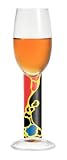 Sherry Glass, Navaja, Artistic Stem w/ Decorative Napkin. Designer Color Enamel Stem Sherry Goblet