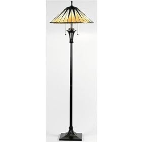 Gotham Tiffany style Floor Lamp, GLASS, VINTAGE BRONZE by Home Decorators Collection