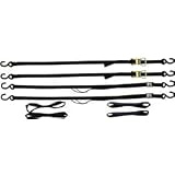 1 Cam Buckle & Ratchet Motorcycle Tie-down Strap Kit 