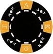 Clay Composite Tri Color Ace King Poker Chips 25 11.5 gram Black Poker Chips