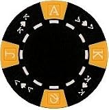 Clay Composite Tri Color Ace King Poker Chips 25 11.5 gram Black Poker Chips