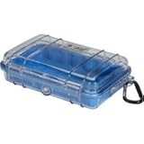 Pelican 1040-026-100 Micro Case with Clear Lid and Carabineer (Blue)