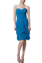 Strapless Chiffon Short Empire   Waistline Homecoming Dress/Bridesmaid Dress/Party Dress 