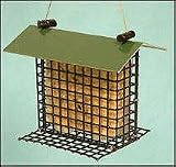 Bird Feeder, Suet Large Feeder w/Roof and Perches