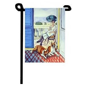 Boxers on the Terrace - Garden Flags