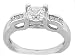 0.85ct. 14k. White Gold Certified Princess Cut Diamond Engagement Ring