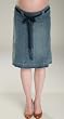 The Under the Belly Distressed Denim Panel Skirt