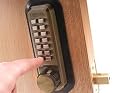 Digital Deadbolt Antique Brass Adjustable