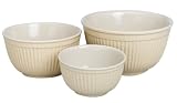 Typhoon Vintage Kitchen Mixing Bowls, Set of 3, Cream
