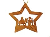 Olive Wood Flight Into Egypt Ornament (3