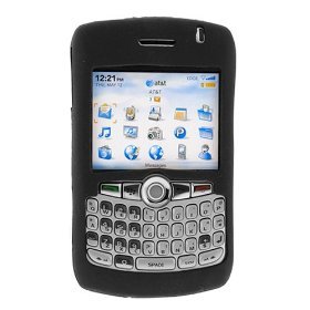 Black Silicone Case+LCD Cover for Blackberry 8330 Curve