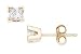 1/2 Carat Princess Cut Diamond 14K Yellow Gold Solitaire Earrings
