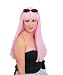 Light Pink Long Glamour Girl Wig for Halloween Costume