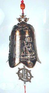Unique Good New Business Housewarming Gift Ideas - 4" Quan ( Kwan ) Yin Goddess of Mercy Feng Shui Bell w/ Lucky Ringer