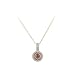 14K Yellow Gold 0.09 ct. Diamond and 1/4 ct. Ruby Necklace
