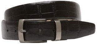 NIKE Tiger Woods Croco Belt with Laser Etched Hardware (Black, 32)