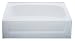 Kinro Composites W2754A LH-SPK White ABS Bath Tub with Apron