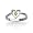 Sterling Silver Citrine Heart Ring, Size 5