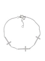 Silver One Pulseras Trio Cruces Zirconium