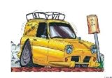 Review The Moneyman  / DEL BOYS RELIANT ROBIN KOOLART image CERAMIC MUG 200